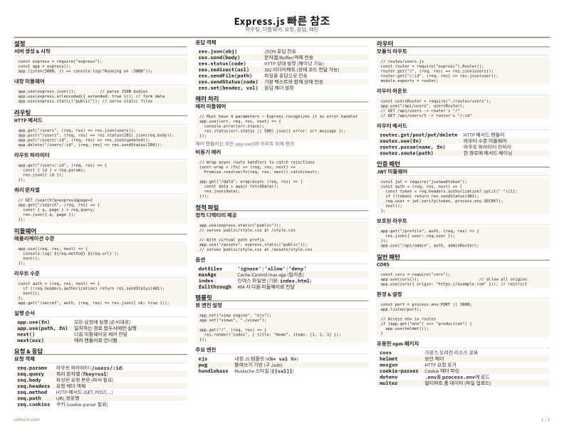 Express.js 빠른 참조 컬러 thumbnail