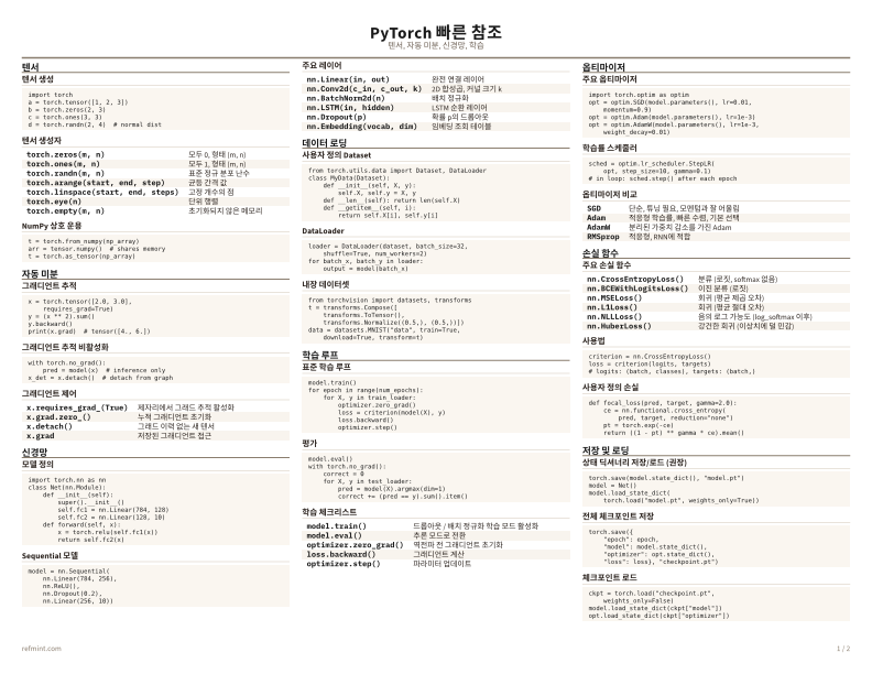 PyTorch 빠른 참조 컬러 thumbnail