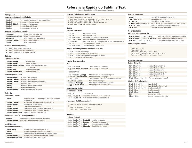 Referência Rápida do Sublime Text Colorido thumbnail